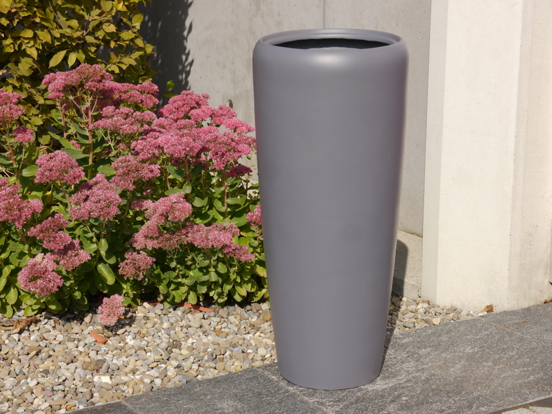 Pflanzkübel PLANTO, Fiberglas anthrazit 30x90