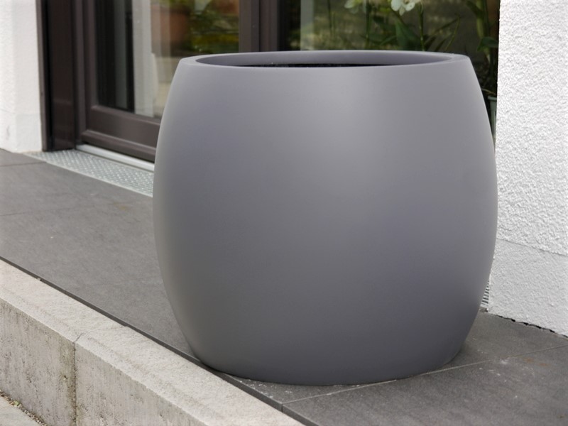 Pflanzkübel RONDO, Fiberglas anthrazit 43x35