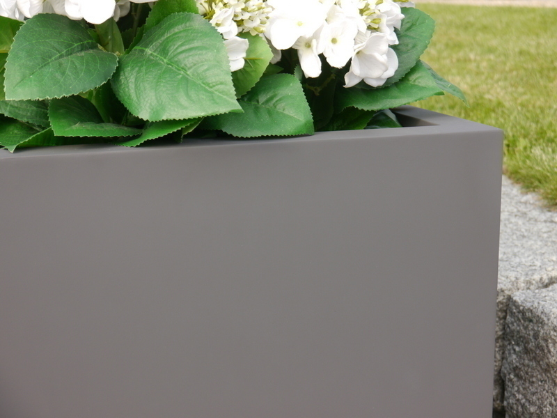 Pflanzkübel SUPREMO, Blumentopf, anthrazit ( Rollen optional) 50x50x50