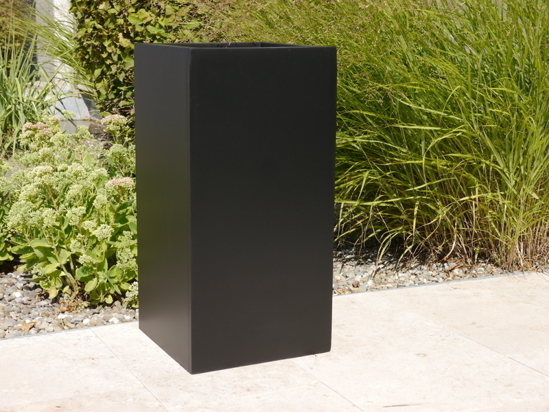 Pflanzkübel SUPREMO, TÜV-geprüft, schwarz 40x40x80