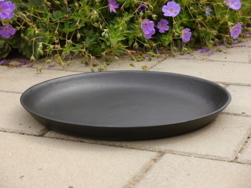 Pflanzschale aus Gusseisen, schwarz - jetzt reduziert 35x3.5