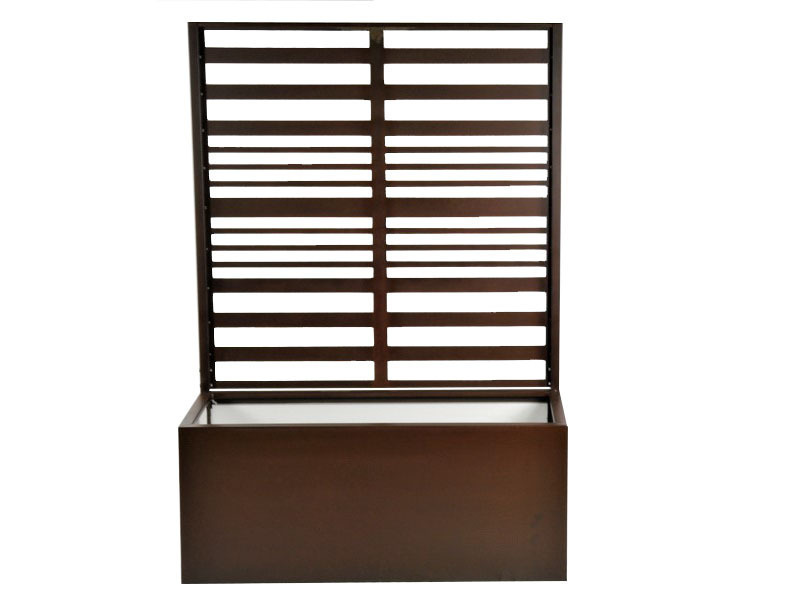 Pflanztrog mit Rankgitter aus Cortenstahl, rostfarben - jetzt reduziert 