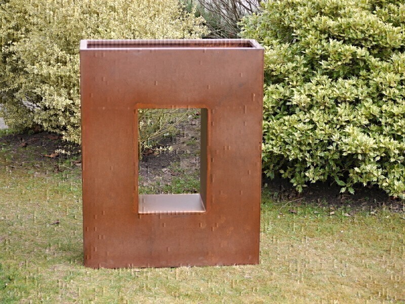 Raumteiler aus Cortenstahl, rostfarben - jetzt reduziert 60x29x80