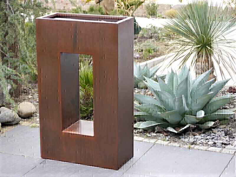 Raumteiler aus Cortenstahl, rostfarben - jetzt reduziert 80x29x100