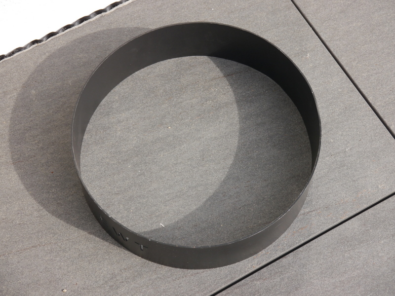 Standteile / Sockel aus Metall, rund, schwarz 40x10