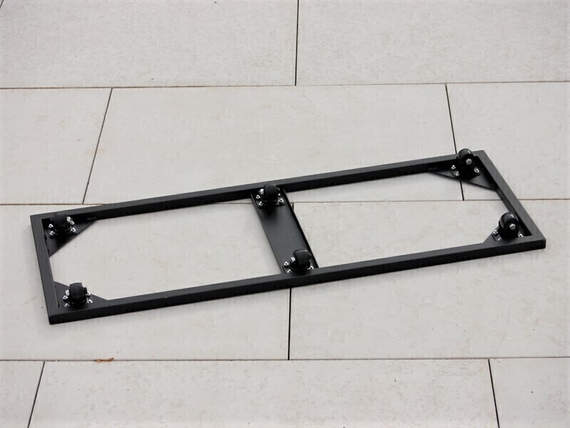 ultrastarke Pflanzenroller für Pflanztröge, schwarz 112x42x7