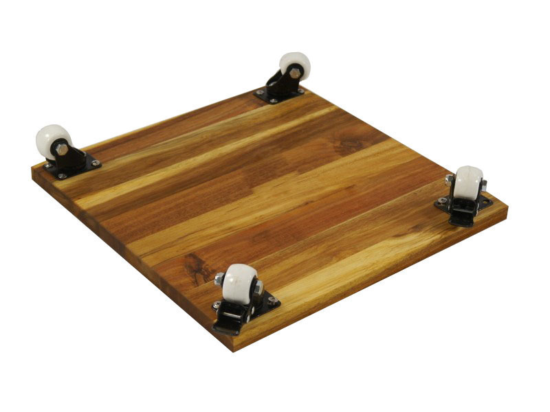 ultrastarkes Mehrzweck-Rollbrett aus Akazienholz, quadratisch 30x30x7