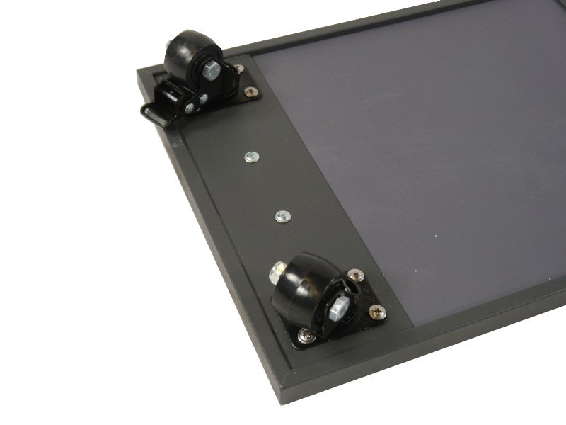 ultrastarkes Mehrzweck-Rollbrett aus Metall/Fiberglas, rechteckig 100x40x7