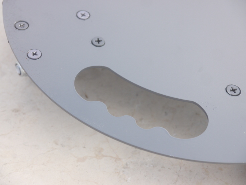 ultrastarkes Mehrzweck-Rollbrett aus Stahl, rund D28x7cm mit Tragegriff 