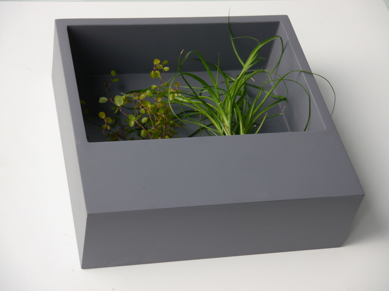 Wand-Pflanzkasten LINEA, anthrazit - jetzt reduziert 28x28x9