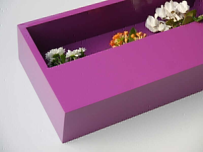 Wand-Pflanzkasten LINEA, violett - jetzt reduziert 40x20x9