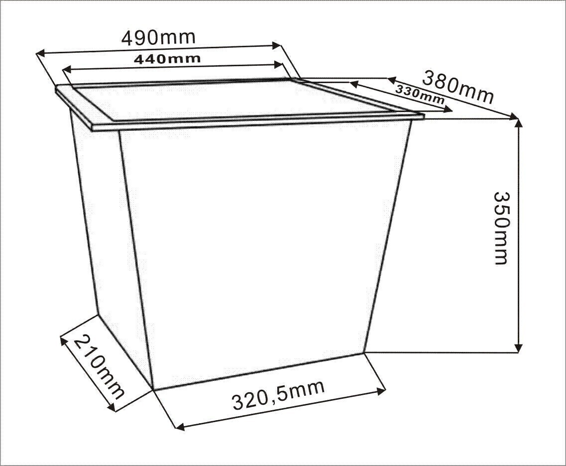 2er-Set Pflanzeinsätze L49x B38x H31cm 