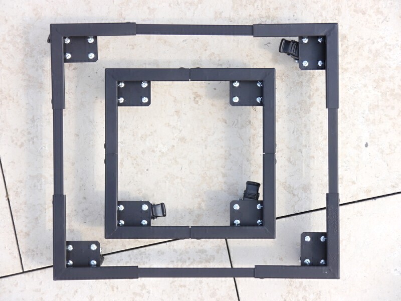 ausziehbarer Pflanzenroller aus Metall, schwarz 