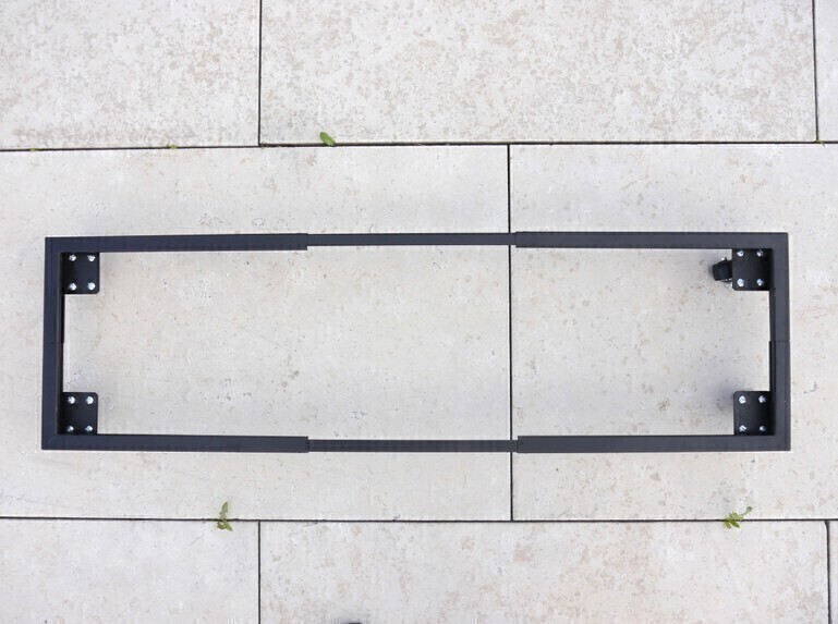 ausziehbarer Pflanzenroller aus Metall, schwarz 