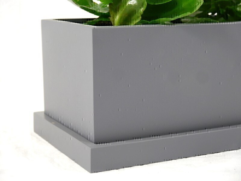 Blumentopf LEA mit Untersetzer- anthrazit 