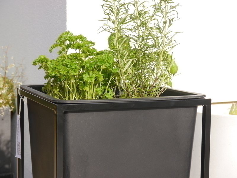 Hochbeet/Pflanzkübel SOLANO, schwarz - jetzt reduziert 27x27x50