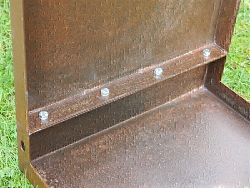 Holzlager WOODY, Cortenstahl - jetzt reduziert 80x40x120