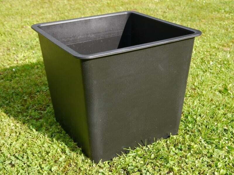 Komplettset 2-teilig: Pflanzkübel mit Einsatz, anthrazit 27x27x60