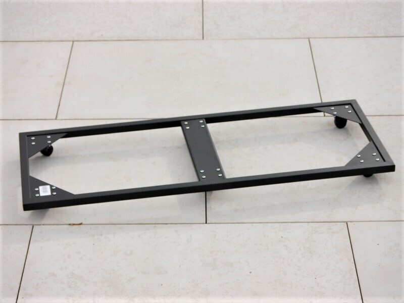 Komplettset 2-teilig: Pflanzkübel mit Roller, Fiberglas anthrazit 120x50x60