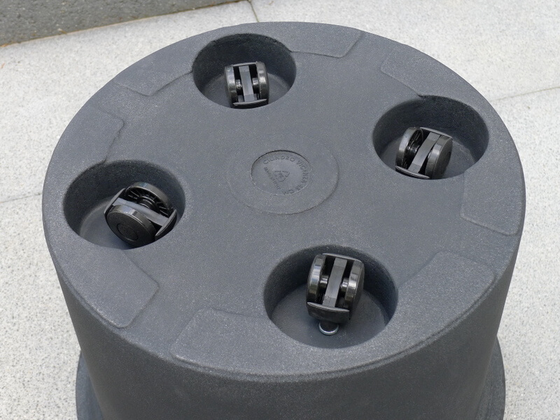 Blumenkübel DURO mit Rollen aus Kunststoff in anthrazit Pflanzkübel