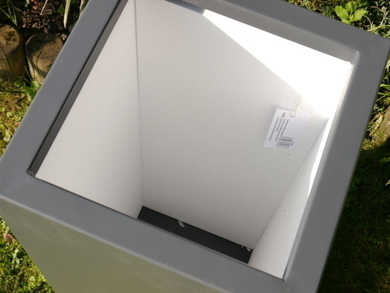 Pflanzkübel aus Metall, anthrazit - jetzt reduziert 30x30x80