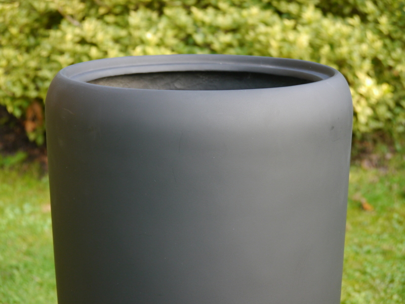 Pflanzkübel PLANTO, Fiberglas schwarz 30x70