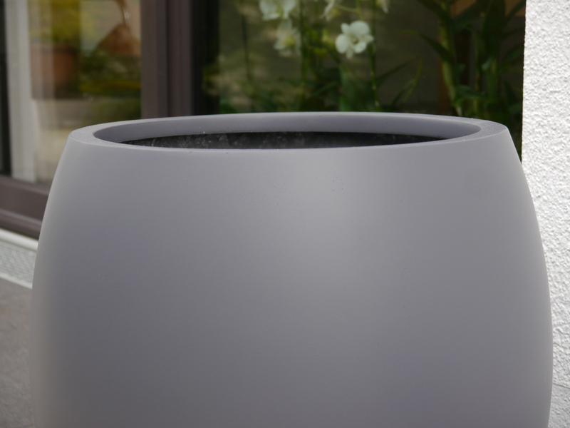 Pflanzkübel RONDO, Fiberglas anthrazit 43x35