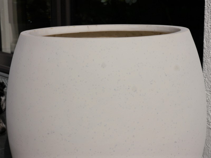Pflanzkübel RONDO, Fiberglas weiß 52x45
