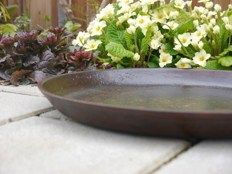 Pflanzschale aus Cortenstahl, rostfarben -  jetzt reduziert 50x3.5