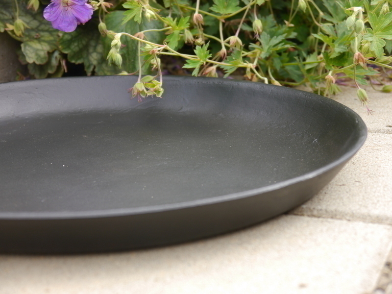 Pflanzschale aus Gusseisen, schwarz - jetzt reduziert 35x3.5