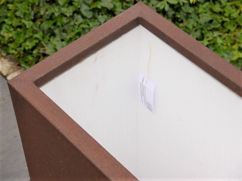 Raumteiler aus Cortenstahl (auch für Rollen), rostfarben 100x40x100