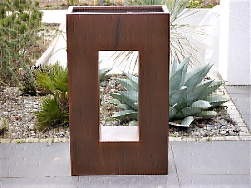 Raumteiler aus Cortenstahl, rostfarben - jetzt reduziert 80x29x100