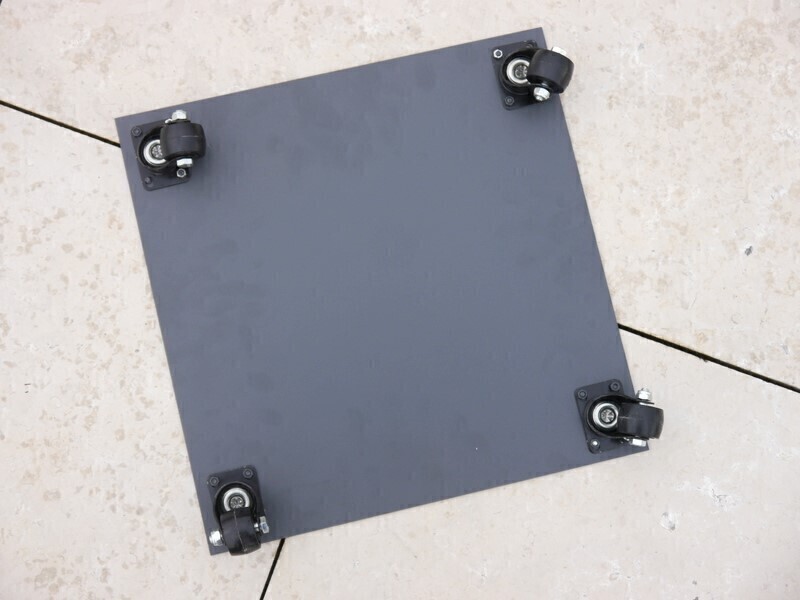 ultrastarkes Mehrzweck-Rollbrett aus Alu, quadratisch 40x40x7