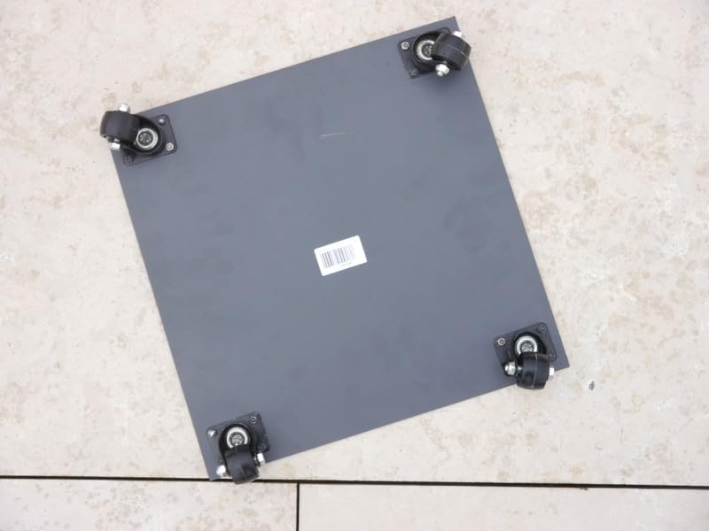 ultrastarkes Mehrzweck-Rollbrett aus Stahl, quadratisch 40x40x7