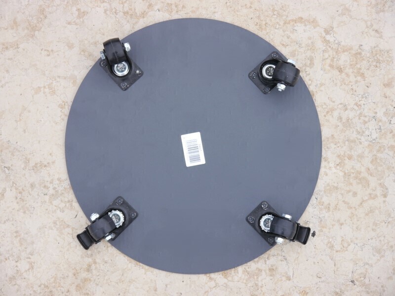 ultrastarkes Mehrzweck-Rollbrett aus Stahl, rund 40x40x7