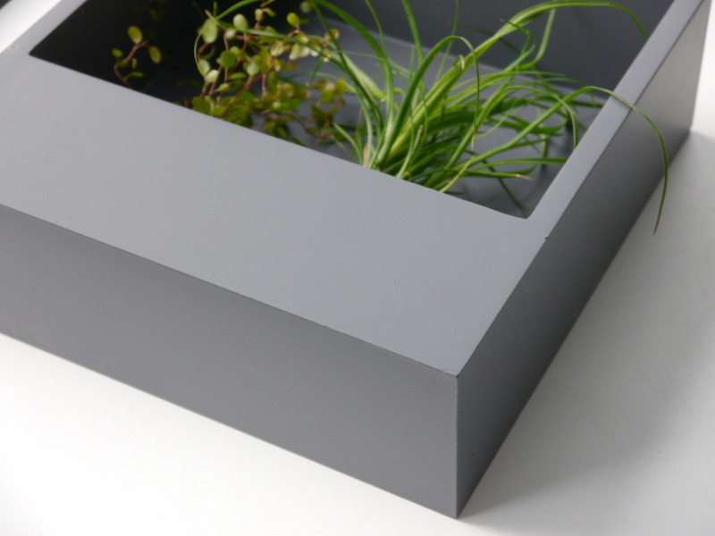 Wand-Pflanzkasten LINEA, anthrazit - jetzt reduziert 28x28x9