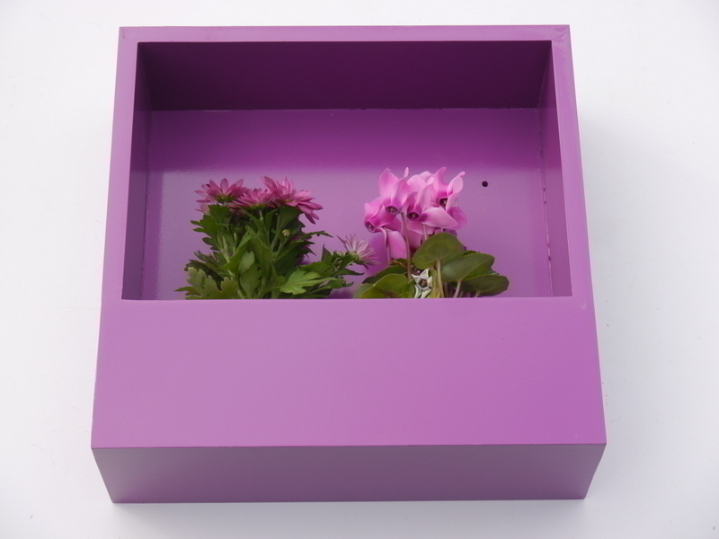 Wand-Pflanzkasten LINEA, violett - jetzt reduziert 28x28x9