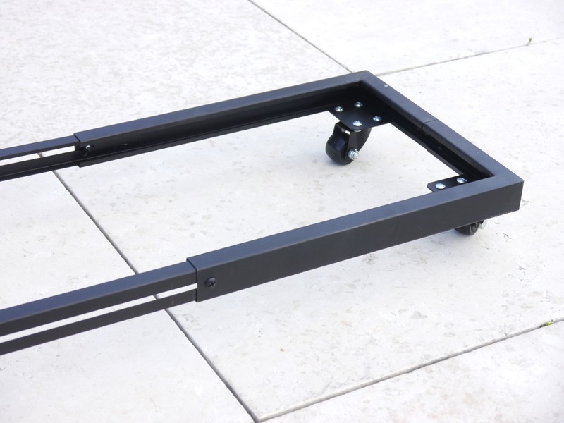 ausziehbarer Pflanzenroller aus Metall, schwarz 