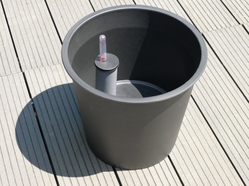 Blumenkübel CIGAR, Fiberglas Hochglanz weiß 30x60