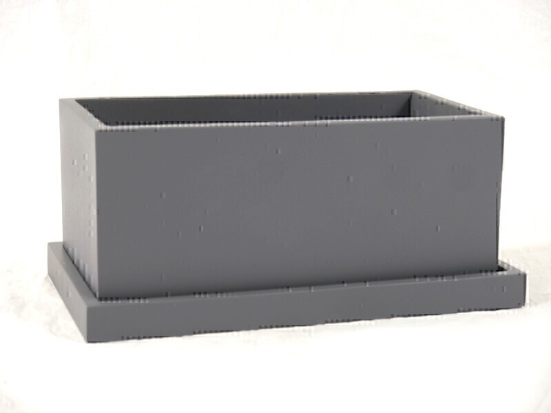 Blumentopf LEA mit Untersetzer- anthrazit 