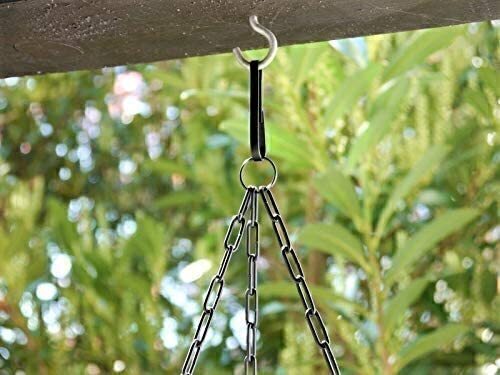 JETZT STARK REDUZIERT: 3er-Set Blumenampeln aus Polyrattan Ø30x16 cm + Ø25 x14 cm + Ø20x12cm in schwarz, mit Ketten und Innenfolie 