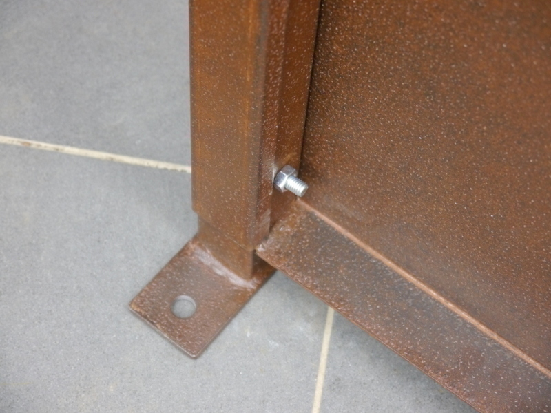 Paravent COMO aus Cortenstahl, rostfarben - jetzt reduziert 50x4x125