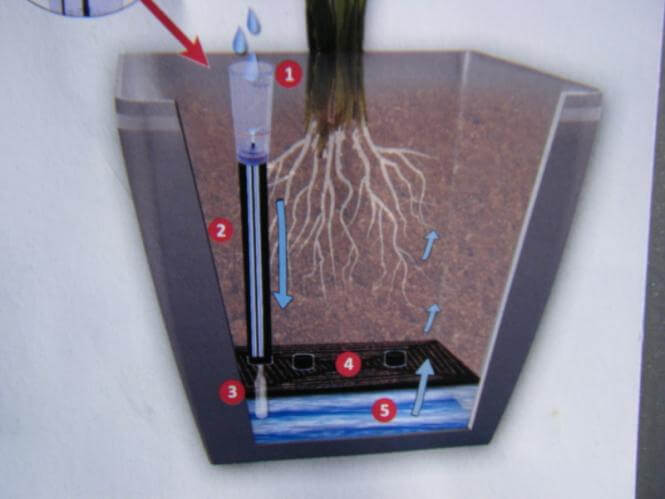 Pflanzeinsatz L44x B44x H38cm, mit Bewässerungssystem 