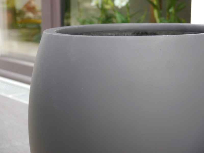 Pflanzkübel RONDO, Fiberglas anthrazit 43x35