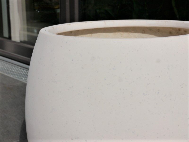Pflanzkübel RONDO, Fiberglas weiß 52x45