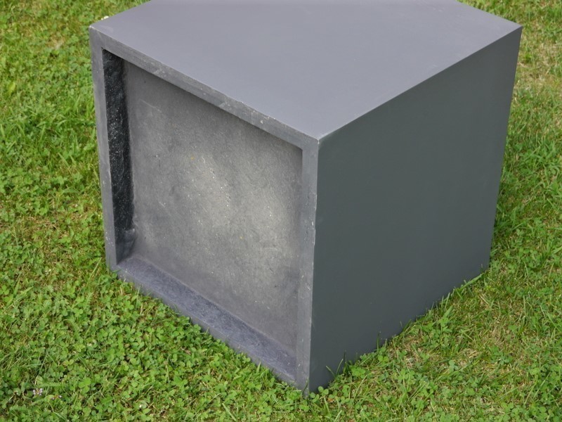 Pflanzkübel SUPREMO, Blumentopf, anthrazit ( Rollen optional) 40x40x40