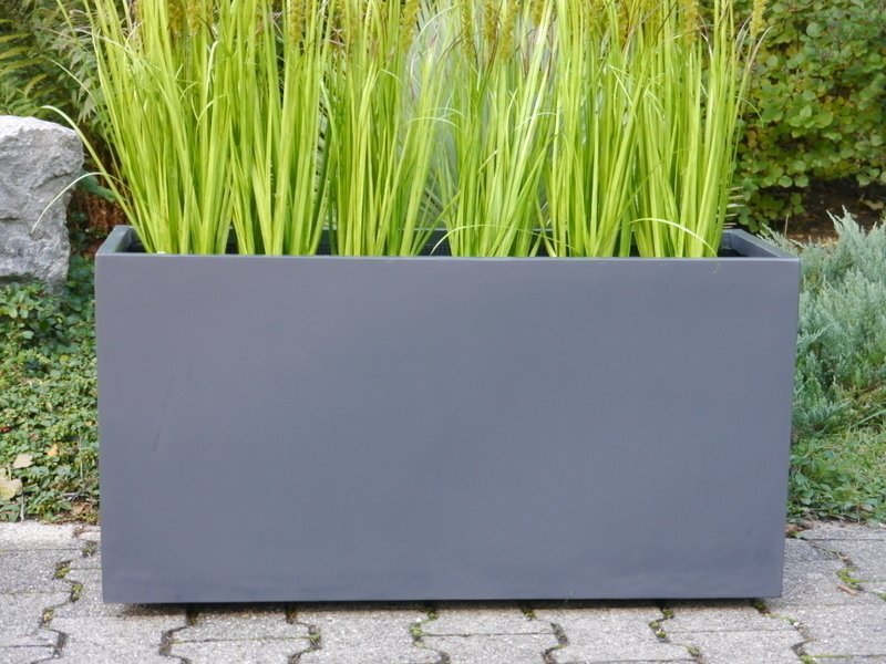 Pflanztrog, Blumentopf, anthrazit ( Rollen optional) 120x50x60