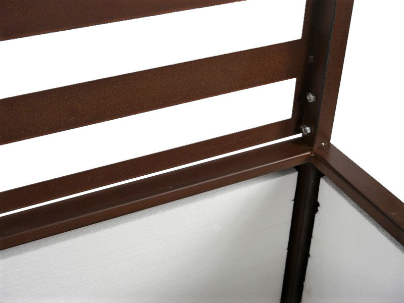 Pflanztrog mit Rankgitter aus Cortenstahl, rostfarben - jetzt reduziert 