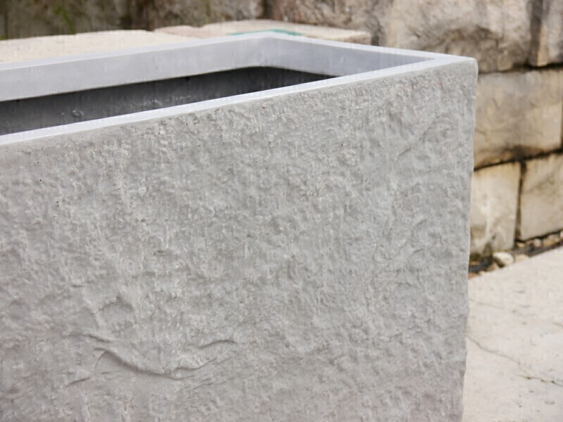 Pflanztrog ROCKS für ROLLEN, grau 80x30x40