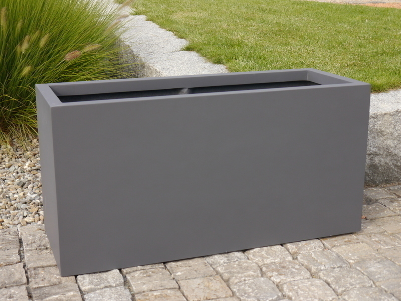 Pflanztrog SUPREMO, Blumentopf, anthrazit ( Rollen optional) 100x40x50